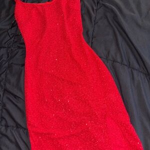 Red Sparkle Bodycon Dress